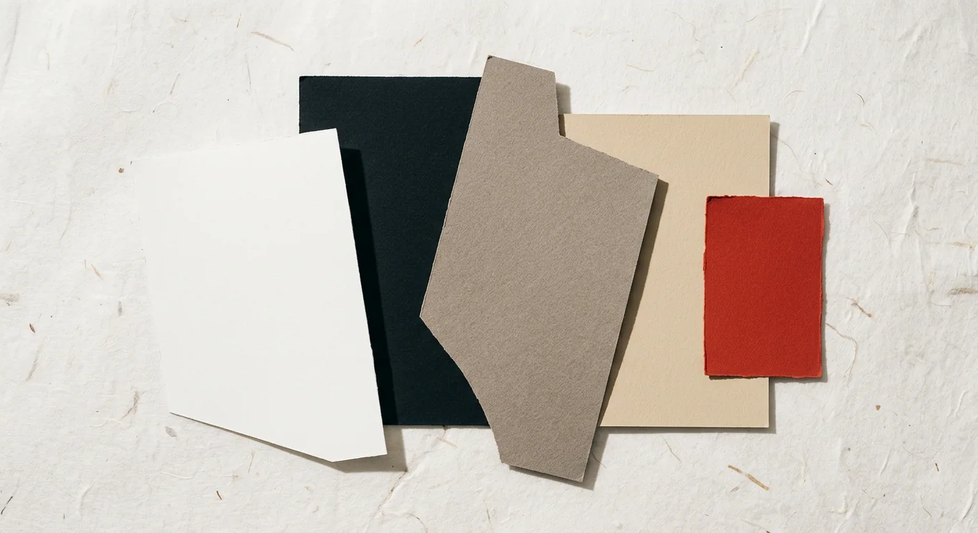Studi warna paper, ink, beige, dan cinnabar